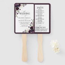 Plum Paars Mauve Floral Waterverf Programme