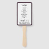 Plum Paars Mauve Floral Waterverf Programme Handwaaier (Achterkant)