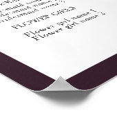 Plum Paars Mauve Floral Waterverf Programme Poster (Hoek)