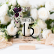 Plum Paars Mauve Floral Waterverf Reception