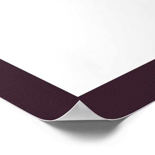 Plum Paars Mauve Floral Waterverf zonder stopconta Poster (Hoek)