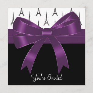 Plum Paars Paris Eiffeltoren Kaart