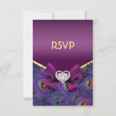 Plum Paars Peacock RSVP (Voorkant)