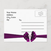 Plum Paars Peacock sparen het Briefkaart van de Da (Achterkant)