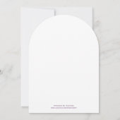 Plum Paars Pink Coral Grey Butterfly Wedding Kaart (Achterkant)