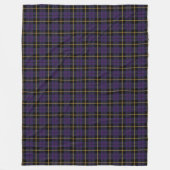 Plum paars plaid black goustipe tartan fleece deken (Voorkant)
