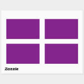 Plum Paars Rectangle Sticker (Vel)