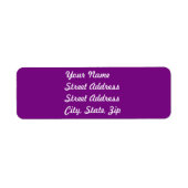 Plum Paars Return Address Sticker (Voorkant)