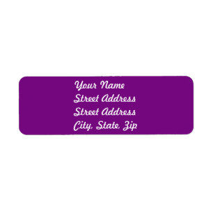 Plum Paars Return Address Sticker