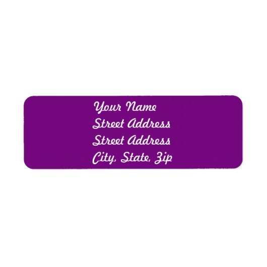 Plum Paars Return Address Sticker (Voorkant)