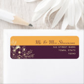 Plum Paars Return-adres Etiket (Insitu)