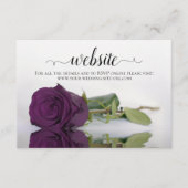 Plum Paars Roos Elegant Wedding Website Informatiekaartje (Voorkant)