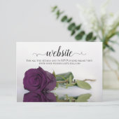 Plum Paars Roos Elegant Wedding Website Informatiekaartje (Staand voorkant)