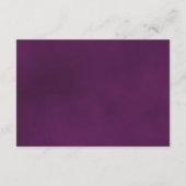 Plum Paars Roos Elegant Wedding Website Informatiekaartje (Achterkant)