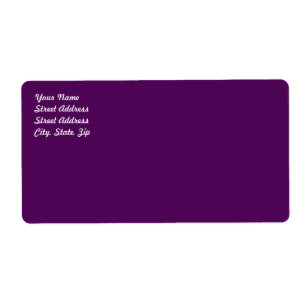 Plum Paars Shipping Label