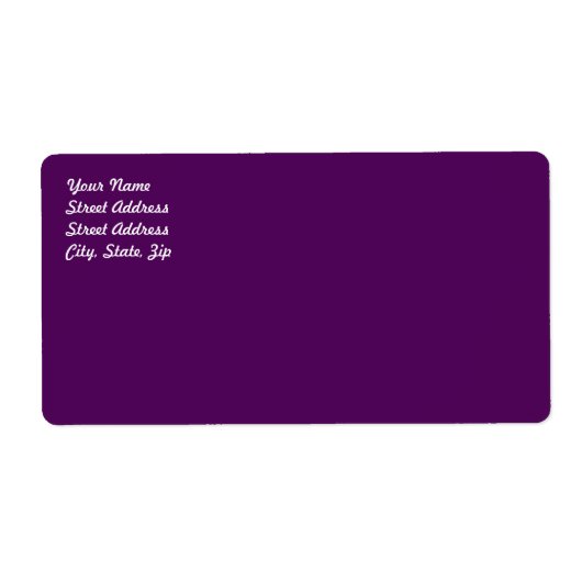 Plum Paars Shipping Label (Voorkant)