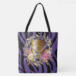 Plum Paars Tiger Print Tas