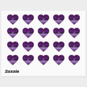 Plum & Paars Velvet Wedding Swirl Hart Sticker (Vel)