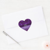Plum & Paars Velvet Wedding Swirl Hart Sticker (Envelop)