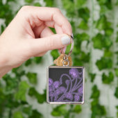 Plum Paars Vines Floral Sleutelhanger (Hand)