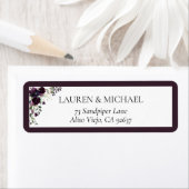 Plum Paars Vrijgezellenfeest Return Address Label (Insitu)