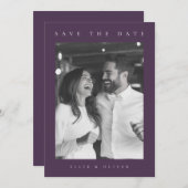 Plum Paarse Boho Foto Sla de datum op I Kaart (Voorkant / Achterkant)