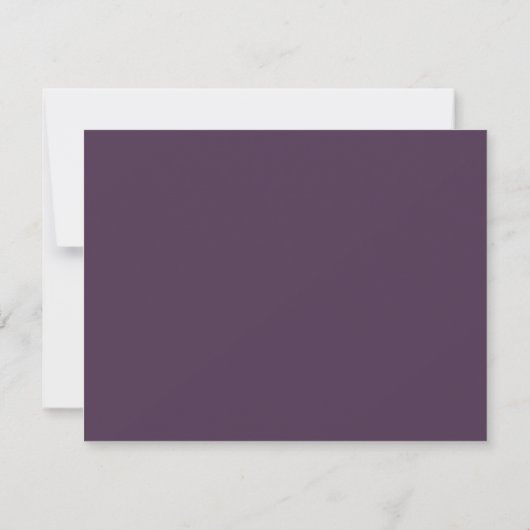 Plum Paarse Boho I Wedding Modern RSVP Kaartje (Achterkant)