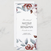 Plum Paarse Boho Waterverven Bloemen Programma's (Voorkant / Achterkant)