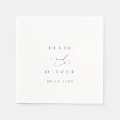 Plum Paarse Boho Wedding Modern Cocktail I Servet (Voorkant)