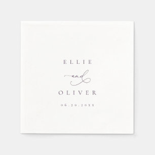 Plum Paarse Boho Wedding Modern Cocktail I Servet