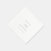 Plum Paarse Boho Wedding Modern Cocktail I Servet (Hoek)