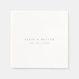 Plum Paarse Boho Wedding Modern Cocktail Servet