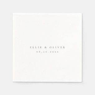 Plum Paarse Boho Wedding Modern Cocktail Servet