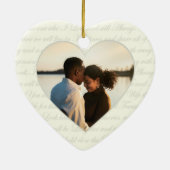 Plum Paarse boom bruiloft foto Keramisch Ornament (Achterkant)