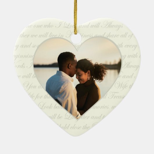 Plum Paarse boom bruiloft foto Keramisch Ornament (Achterkant)