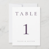 Plum Paarse bruiloft / evenement II Tafelnummer (Achterkant)