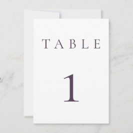 Plum Paarse bruiloft / evenement tafel nummer