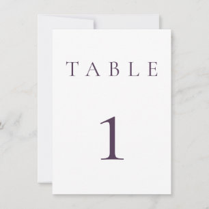 Plum Paarse bruiloft / evenement tafel nummer