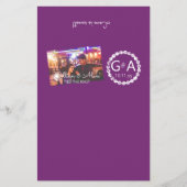 Plum Paarse Custom Bruiloft Snoep Bar Wrapper Flyer (Voorkant)