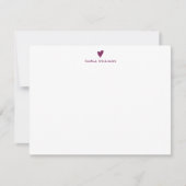 PLUM PAARSE Doodle Heart Formal Classic Familie Notitiekaartje (Voorkant)