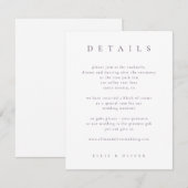 Plum Paarse Elegante Boho Details I Wedding Modern Informatiekaartje (Voorkant / Achterkant)