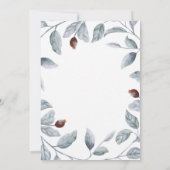 Plum Paarse en Bourgondische Floral Waterverf brui Kaart (Achterkant)