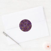 Plum Paarse en gouden marmeren textuur ontwerp Ronde Sticker (Envelop)