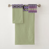 Plum Paarse en Mauve Bad Handdoek (Insitu)