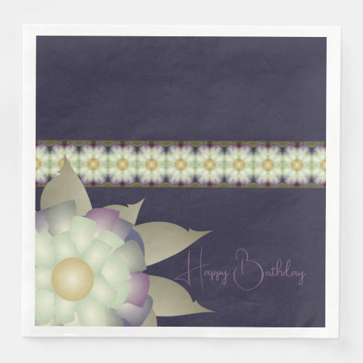 Plum Paarse en Mauve Servet (Voorkant)