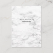 Plum Paarse Flower Marble Fall Wedding Details Informatiekaartje (Achterkant)