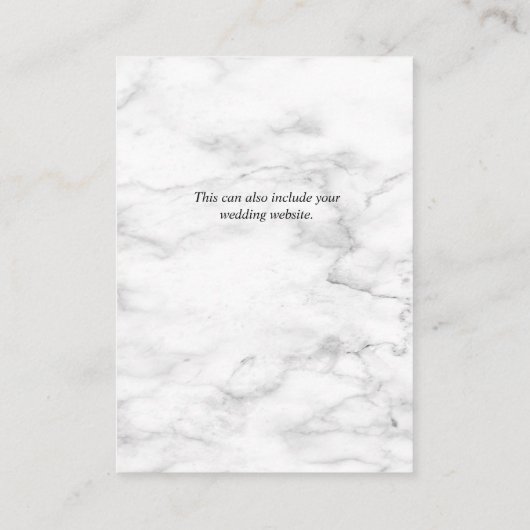 Plum Paarse Flower Marble Fall Wedding Details Informatiekaartje (Achterkant)