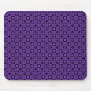Plum Paarse Funky Circles Mousepad Muismat