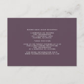 Plum Paarse Gold Marble Abstracte Waterverf Informatiekaartje (Achterkant)