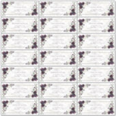 Plum Paarse gouden marmeren herfst bruiloft gastad Sticker (Voorkant)